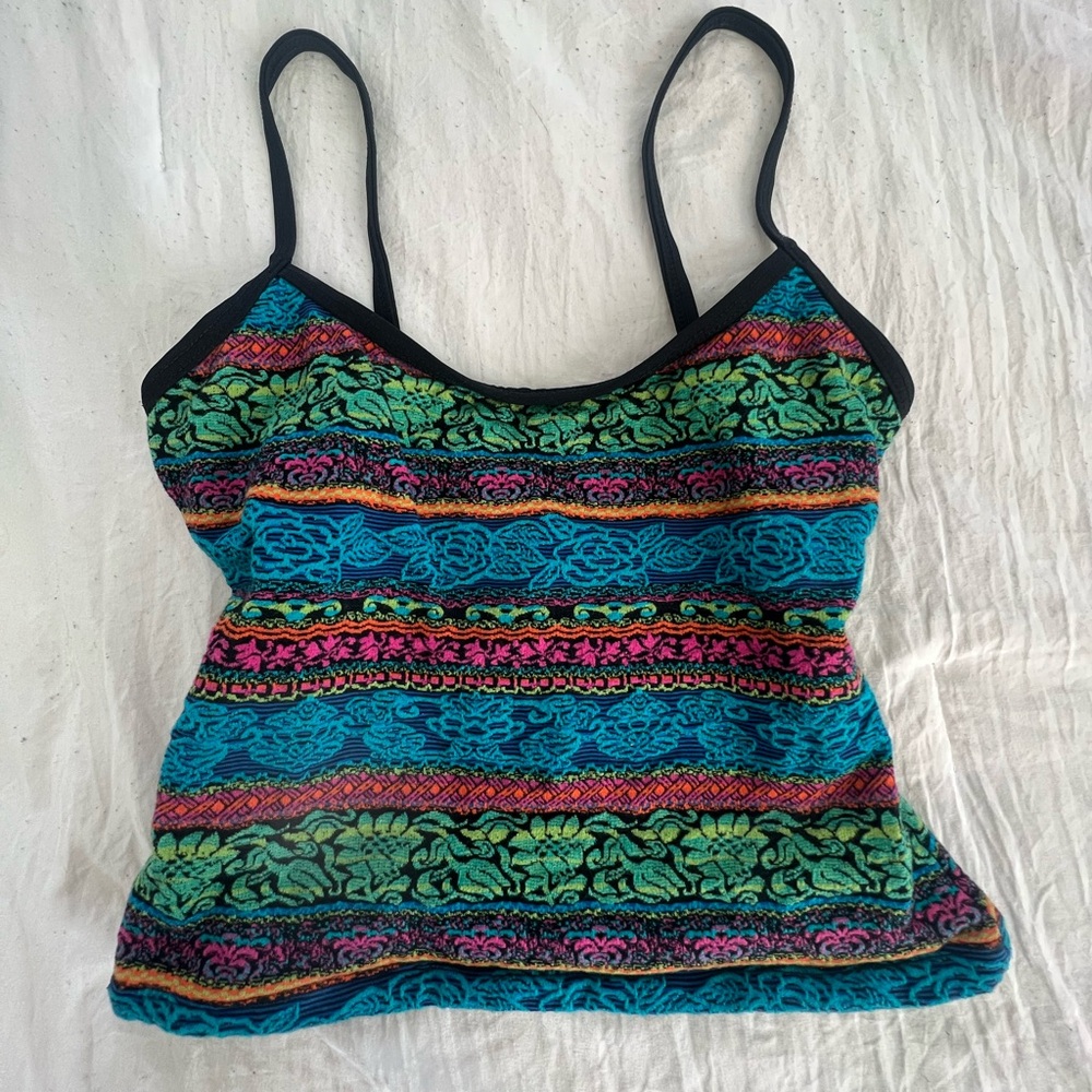 Multi-coloured cami from Sirena size 8. ideal for a beachy vibe